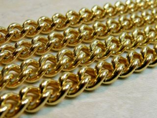 VINTAGE BURBERRYS HEAVY GOLD PLATED CURB CHAIN 7