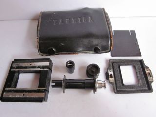 Yashica 120mm 635 TLR Camera 35mm Conversion Adapter Kit w Case.  Complete. 3