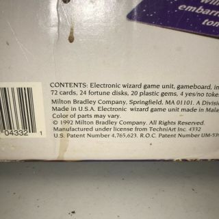 Vintage 1992 Milton Bradley Game Ask Zandar Electronic Fortune Telling Complete 3