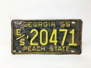 Vintage 1955 Georgia Commercial/truck License Plate