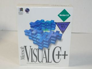 Nos Vintage Microsoft Visual C,  Version 2.  0 Computer Pc Software Windows