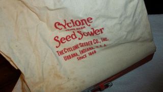 Vintage Cyclone Hand Crank Seed Sower Spreader Seeder Made Usa