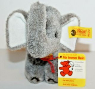 Vintage Steiff Jumbo Elephant 1451/12 w/ Ear Tag & 2 Other Tags 3