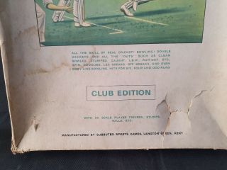 Vintage Subbuteo Table Cricket,  Club Edition,  Test and county Cricket 3