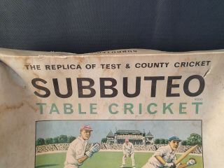 Vintage Subbuteo Table Cricket,  Club Edition,  Test and county Cricket 4