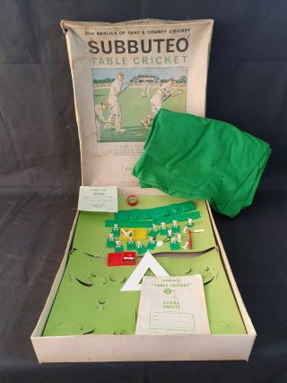 Vintage Subbuteo Table Cricket,  Club Edition,  Test and county Cricket 7