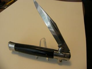 Vintage 1960s Knife - Stainless Steel Japan Stiletto - Large 5 Inches Closed - Lock Bl