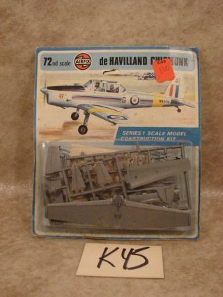 K45 Vintage 1973 Airfix Models 1/72 De Havilland Chipmunk Royal Canadian Af Kit