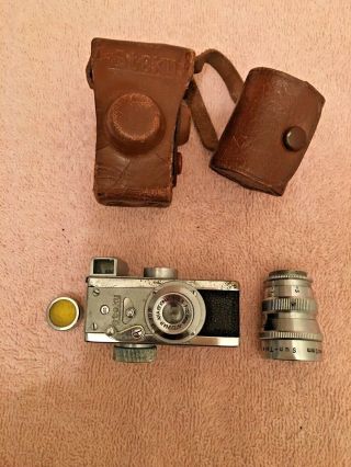 Steky Ii 16mm Film Subminiature Spy Camera With Telephoto Lens & Cases