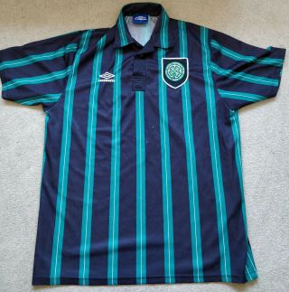 Vintage Celtic 1992 - 1993 Football Shirt Away Umbro Xl