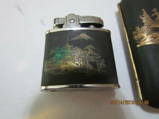 vintage japanese cigarette case with lighter 2