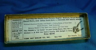 Vintage Texan Nut Sheller The York San Angelo,  Texas with Papers 4