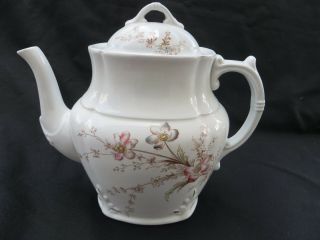 Vintage J & G Meakin Hanley England Ironstone China Teapot With Floral Pattern
