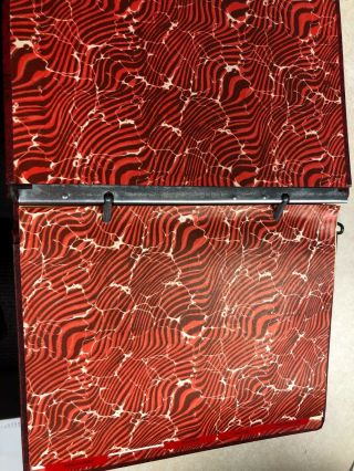 Vintage 2 - post Red Corporate Records Minutes Ledger Book Binder - pre - owned 2