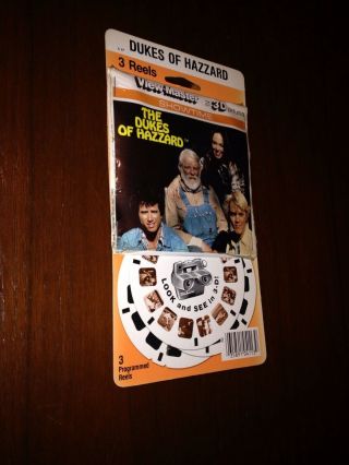 Vintage The Dukes Of Hazzard View Master 3d Reels On Card 1980