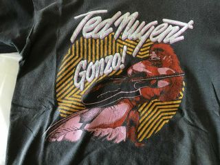 Vintage Ted Nugent Gonzo Tour Concert T - Shirt 1978