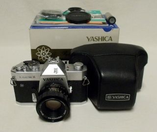 Yashica Tl Electro - X 35mm Slr Film Camera W/1.  7 50mm M42 Lens Kit
