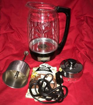 Vintage Proctor Silex Electric Glass Coffee Percolator 11 Cup Model 70503 Re