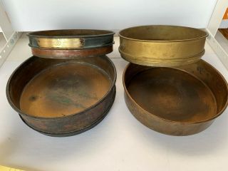 Vintage U.  S.  Standard Sieve Series - Total Of 4 Seives And Catch Pans