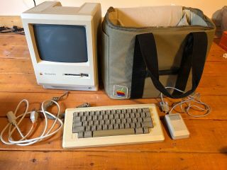 Apple Macintosh Plus 1Mb Model M0001A Personal Computer Bag Keyboard Mouse 7