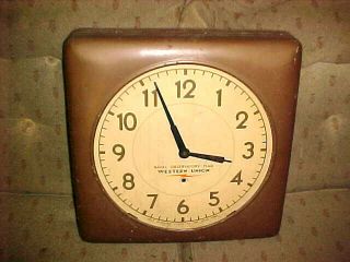 Vintage Self Winding Clock Co.  Western Union Naval Observatory Time Wall Clock