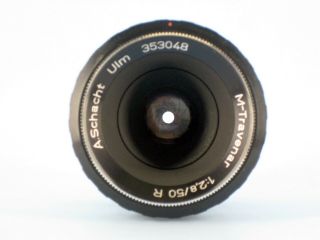 A.  Schacht Ulm M - Travenar f2.  8/50mm MACRO lens,  Exakta mount 6