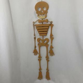 Vintage Metal Skeleton Wind Chimes Halloween Decoration