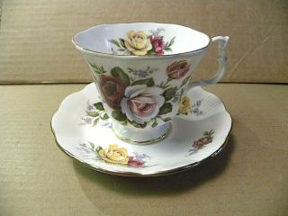 Vintage Royal Albert Tea Cup & Saucer - - Footed Tea Cup - -