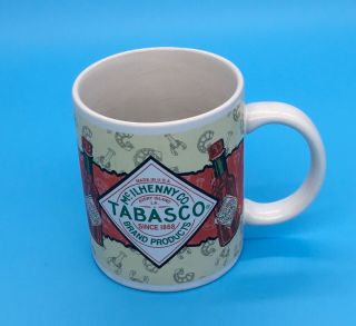 Vintage Tabasco Coffee Mug Made In Usa By Mcilhenny Co 3.  75” Height