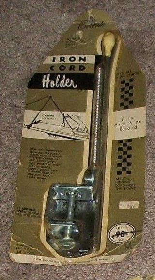 Cool Vintage Nos 60s Electric Iron Cord Holder On Card Nostalgic Display