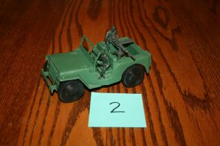 Vintage Andy Gard Army Rat Patrol Jeep Tank 2 - Auburn Marx Mpc Payton Timmee