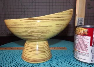 Vintage McCoy USA Art Pottery Yellow and Gold Planter Bowl Vase 6 