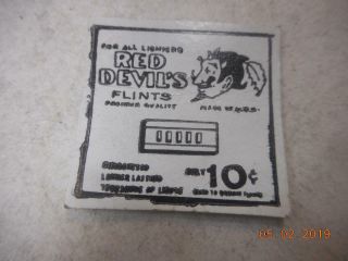 Printing Letterpress Printer Block Detailed Vintage Red Devil Flints Printer Cut 2