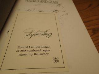 Stephen King Signed Limited Uk Wizard And Glass 223/500 With Slipcase No Flaws