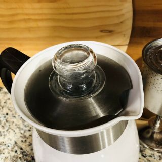 Vintage Corning Ware Percolator Cornflower Blue Stovetop Coffee Pot 6 Cup P - 166 7