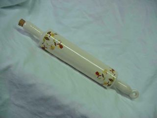 Vintage Rolling Pin Jewel Tea Hall Autumn Leaf Pattern By China Specialties