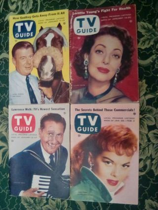 Vintage Tv Guides Jan.  7,  1956 - Mar 30,  1956.  12 Consecutive Issues.