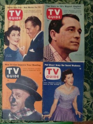 Vintage TV Guides Jan.  7,  1956 - Mar 30,  1956.  12 consecutive issues. 3