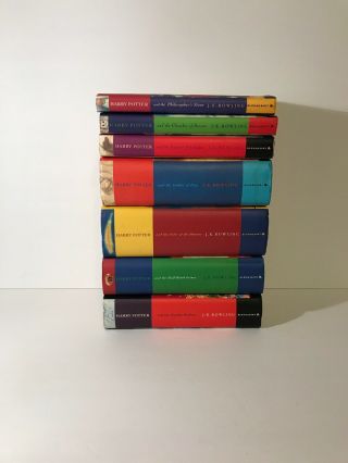 1st Edition,  Early & 1st Print U.  K.  Bloomsbury Harry Potter Set,  J.  K.  Rowling Hc