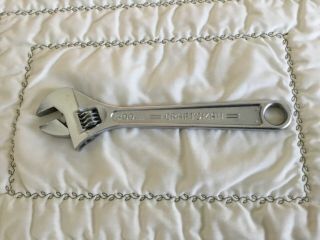 Vintage 8” Craftsman Adjustable Wrench 44603 200 Mm