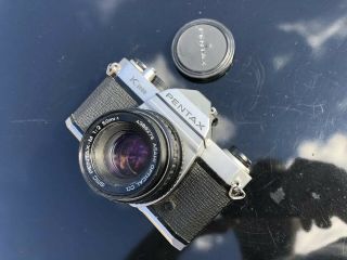 Vintage Pentax K1000 35mm Film Camera W/pentax Smc 50mm Lens,  Cover Plus