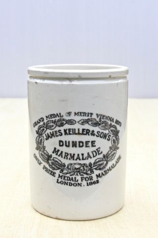 Vintage C1900s 2lb Size James Keiller & Sons Dundee Marmalade Maling Potjar 3