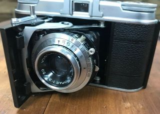 Voigtlander Vito II 35 MM film Camera W Color - Skopar 1:3.  5 50 MM Lens,  & Case 2