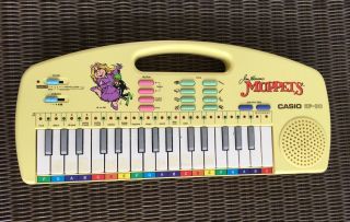 Casio Ep - 20 Muppets Jim Henson Vintage 1987 Learning Lights Keyboard,