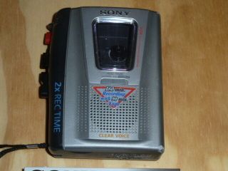 Vintage Sony TCM - 20DV Portable Cassette Tape Recorder Player Clear Voice V.  O.  R. 2