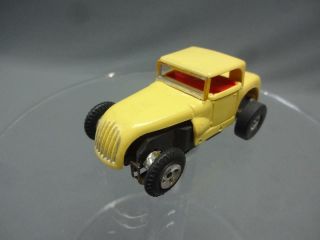 Vintage Light Yellow Hot Rod Coupe Thunderjet Slot Car 1366 Aurora (o31)