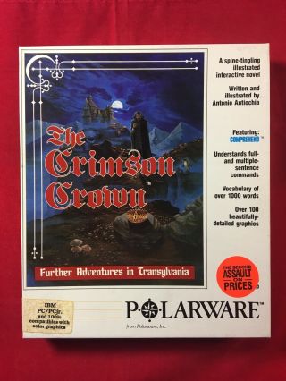 The Crimson Crown - Polarware - Pc Dos - 1986 - Rare - Big Box