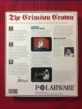 The Crimson Crown - Polarware - PC DOS - 1986 - RARE - Big Box 2
