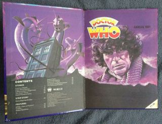 Dr Who Annual 1981 starring Tom Baker Vintage Hardback Unclipped Price 4