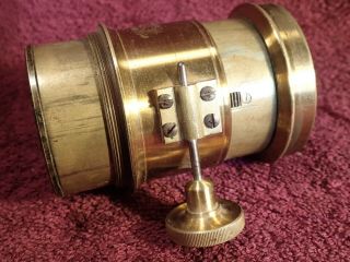 Antique 1800 - S Large Diam.  40 Mm / 1.  6 Inch Photographic Brass Lens,